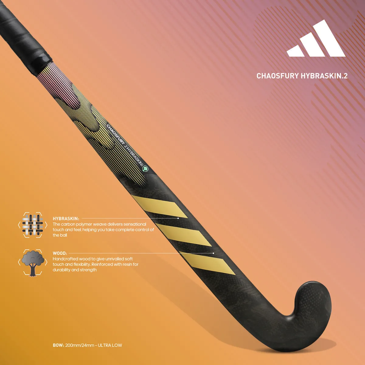 Adidas Chaosfury Hybraskin .2 Wood Indoor Hockey Stick