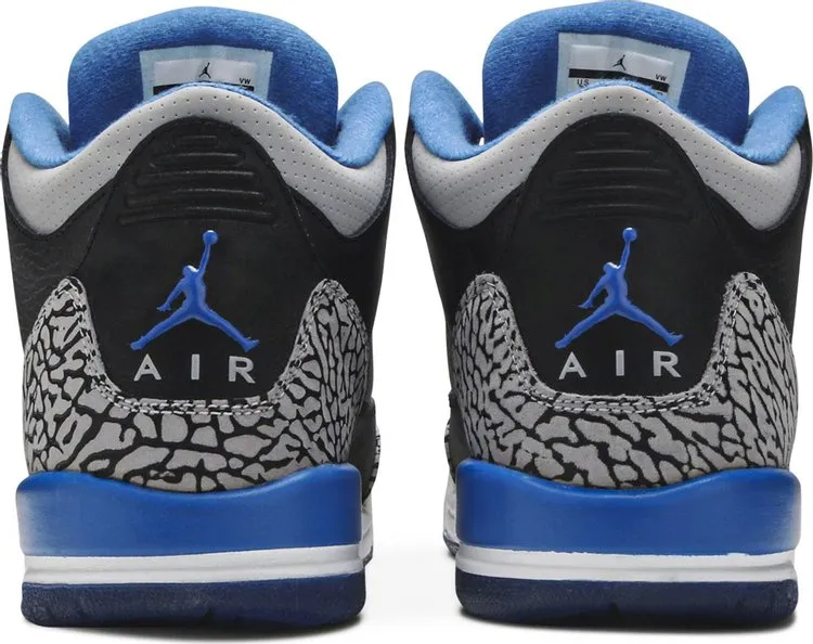 Air Jordan 3 Retro BG Sport Blue, black