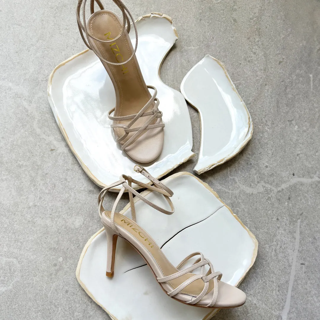 *ASTOR - beige leather strappy sandal