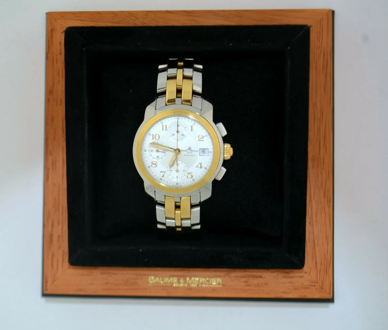 Baume & Mercier Geneve 18KY/SS Capeland Automatic Chronograph 38MM Box