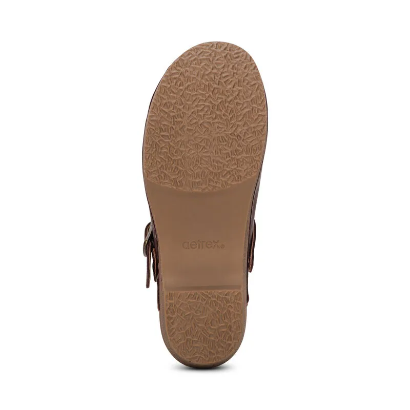 Beckie Cork Clog with Convertible Sling Back in Burgundy