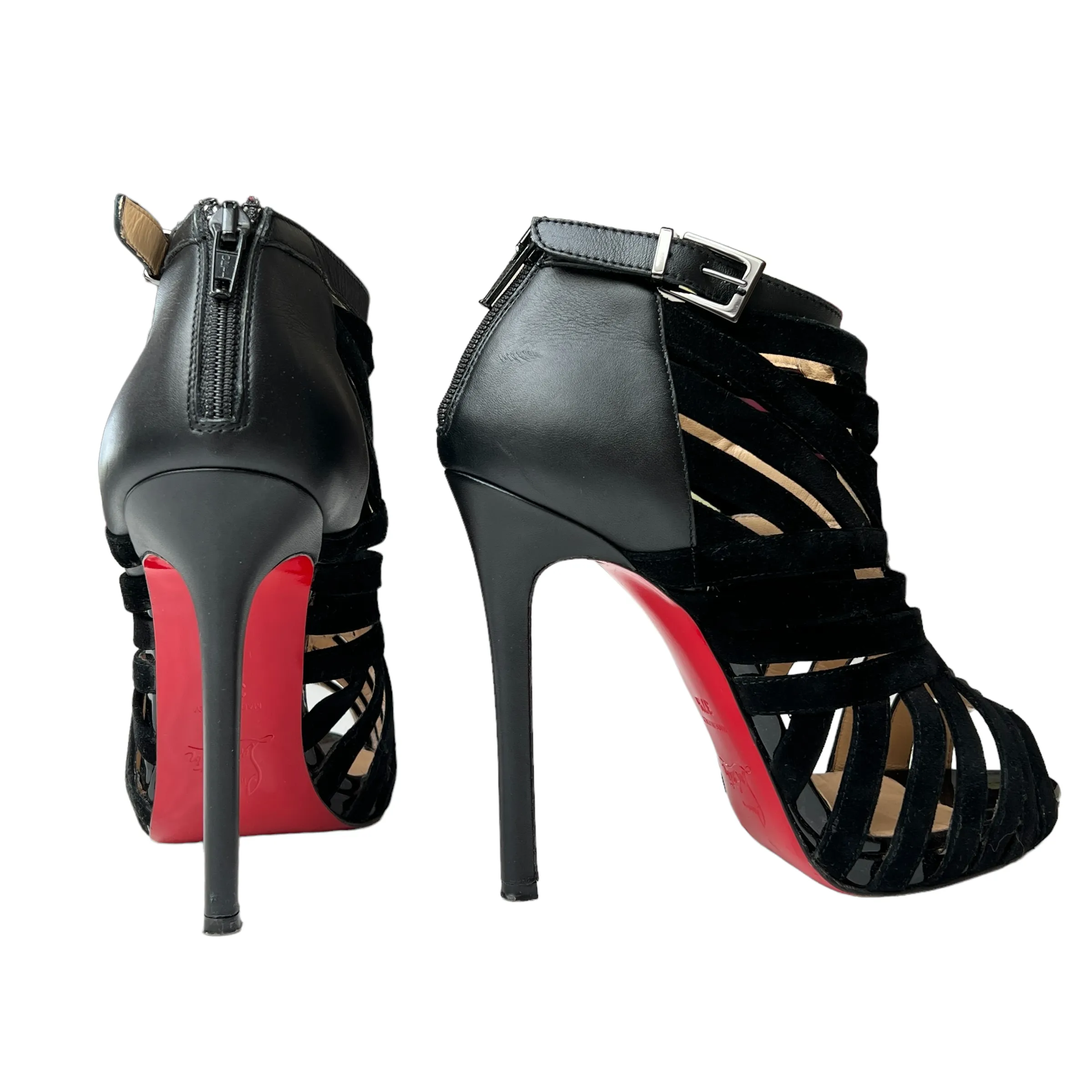 Black Heeled Sandals - 7.5