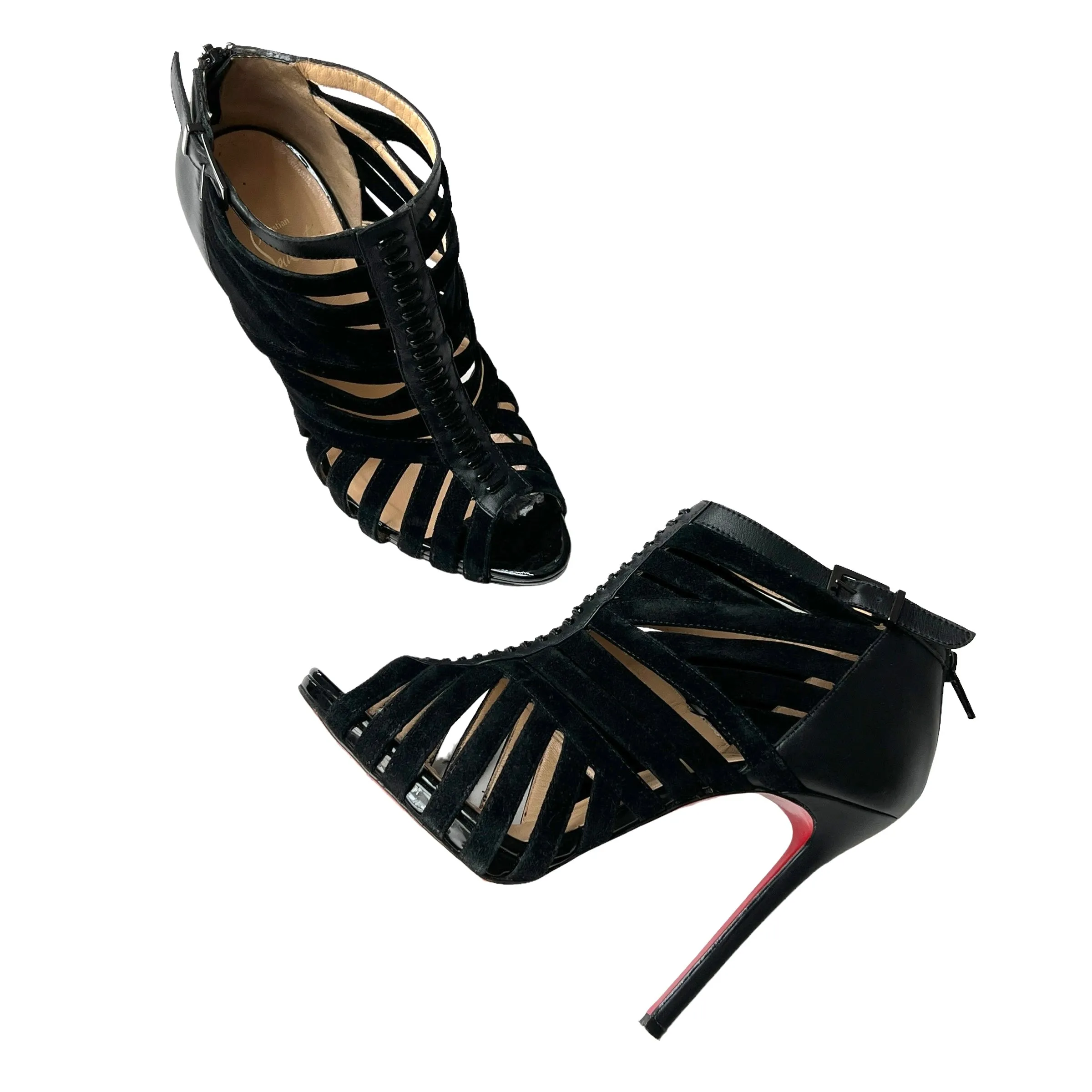 Black Heeled Sandals - 7.5