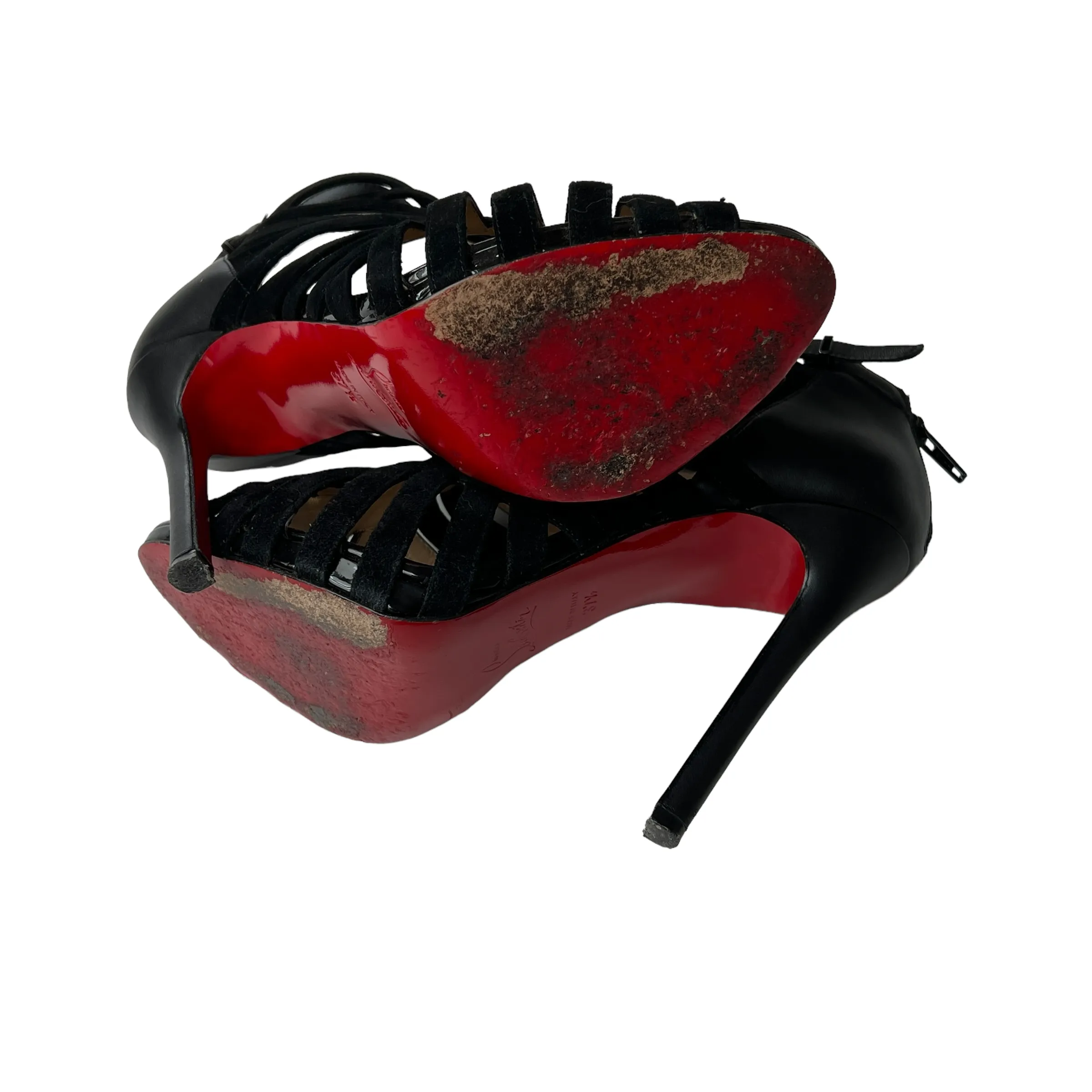 Black Heeled Sandals - 7.5