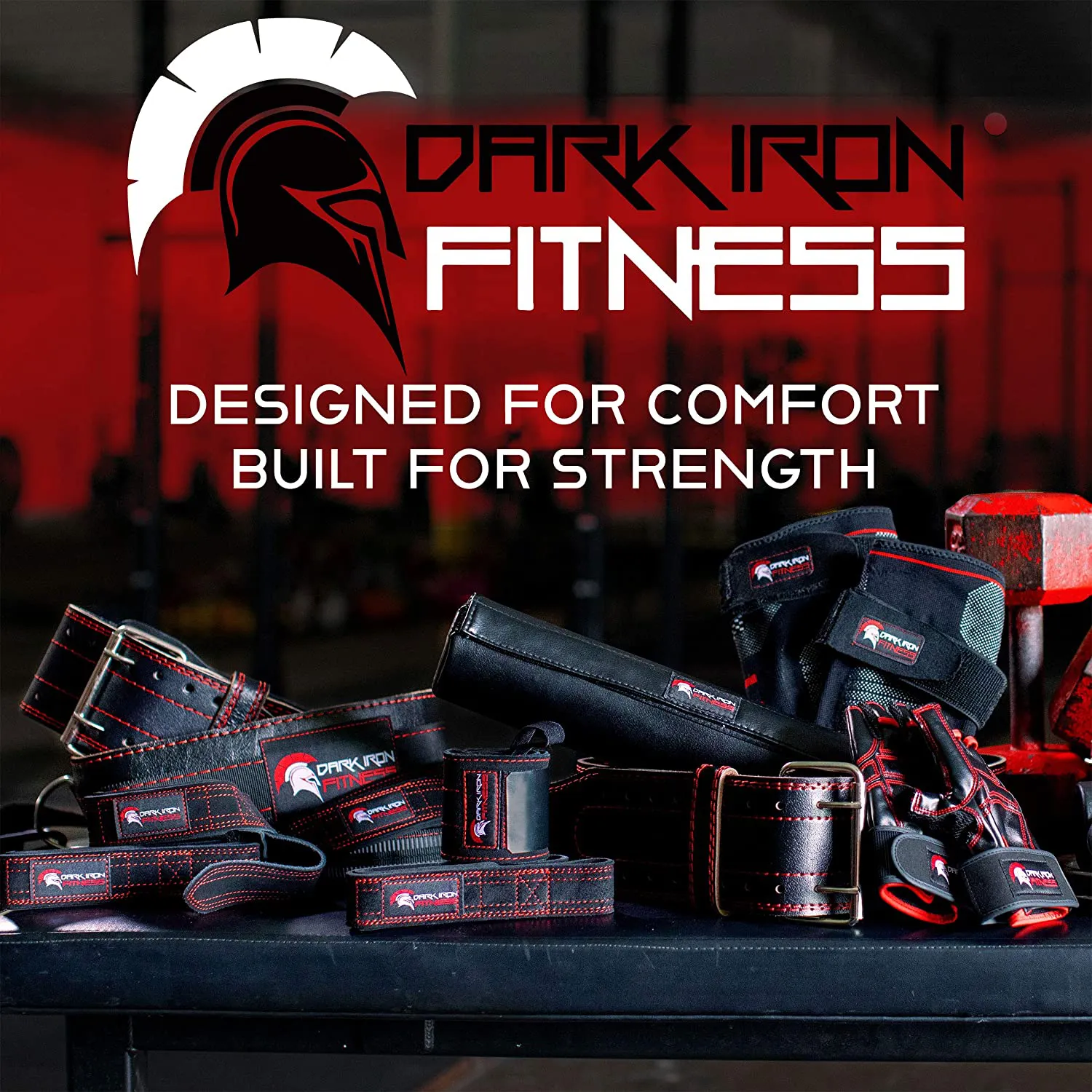 Dark Iron Fitness Genuine Leather Pro Weight Lifting Belt for Men and Women - Durable Comfortable and Adjustable with Buckle - Stabilizing Lower Back Support for Weightlifting