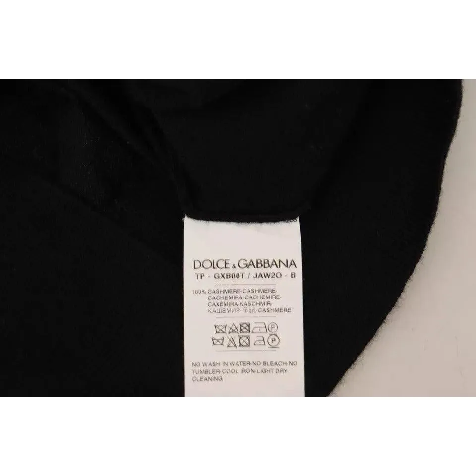 Dolce & Gabbana Black Cashmere Turtleneck Pullover Sweater