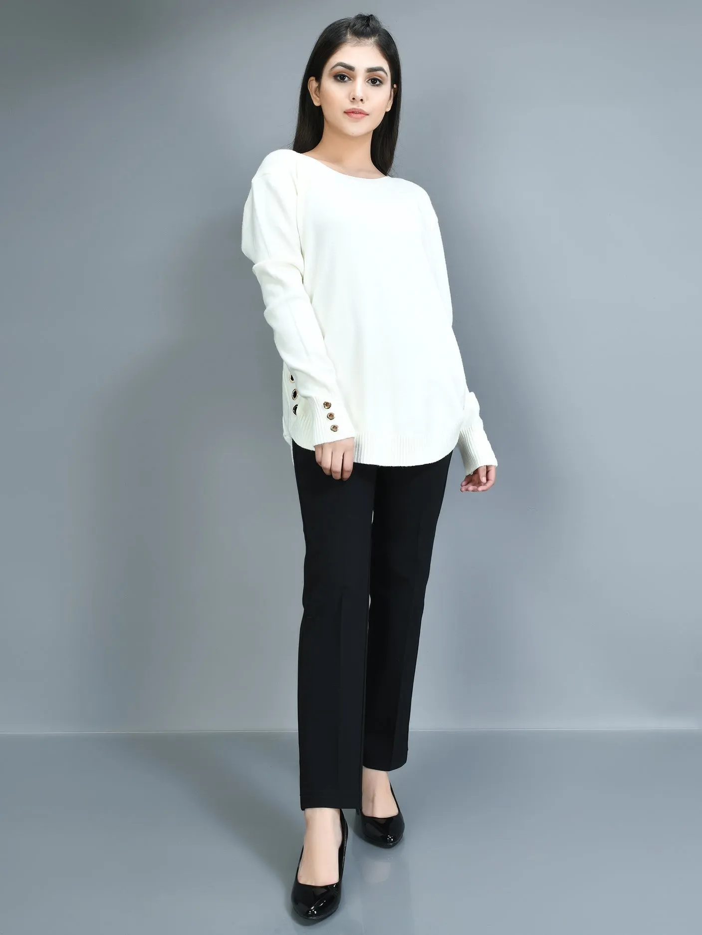 Eyelet detail Sweater