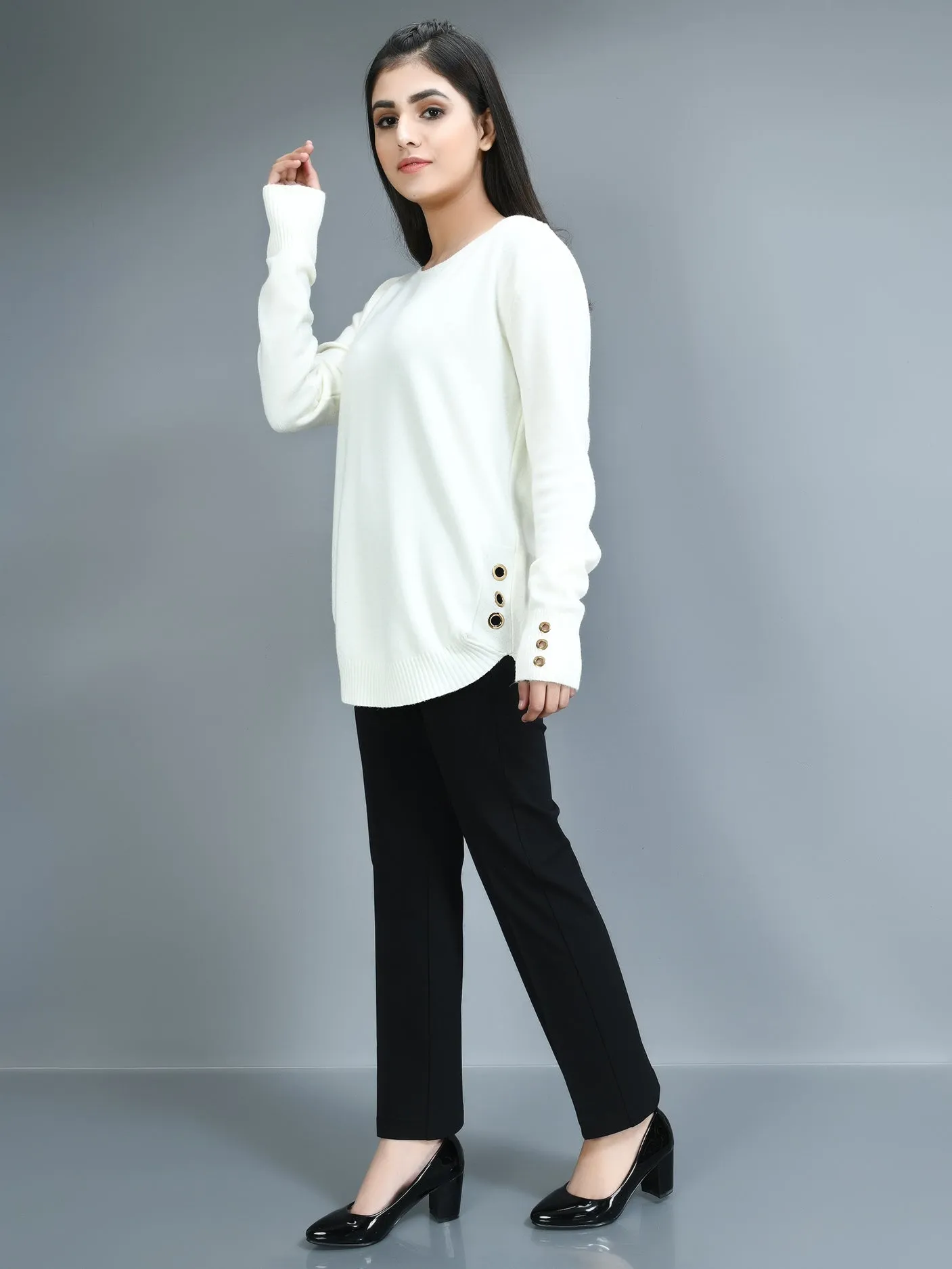 Eyelet detail Sweater