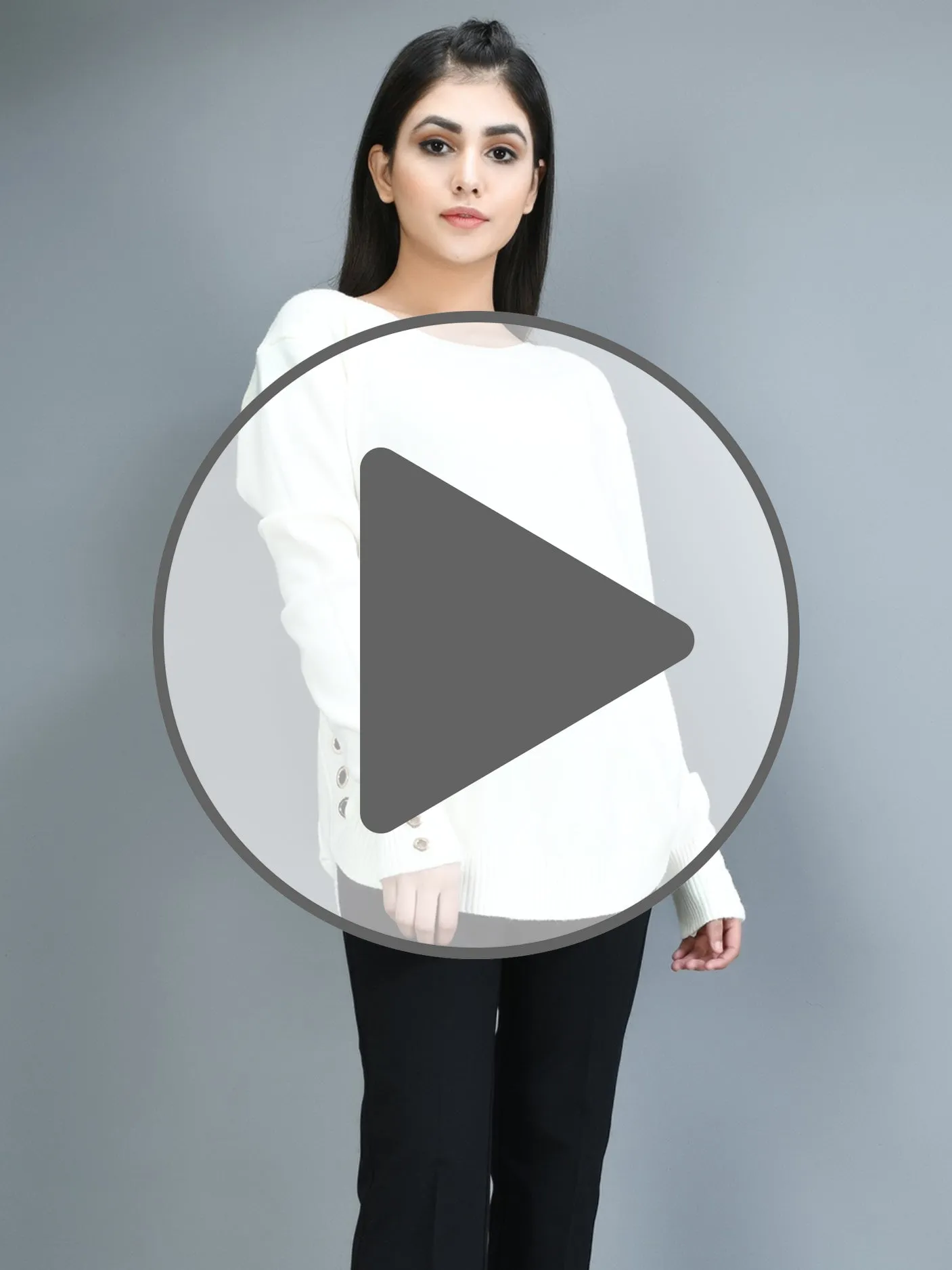 Eyelet detail Sweater