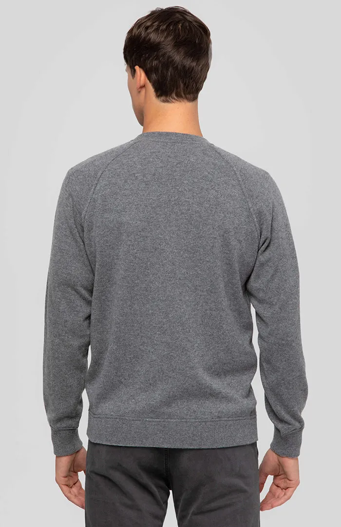 Felpa girocollo in puro cashmere