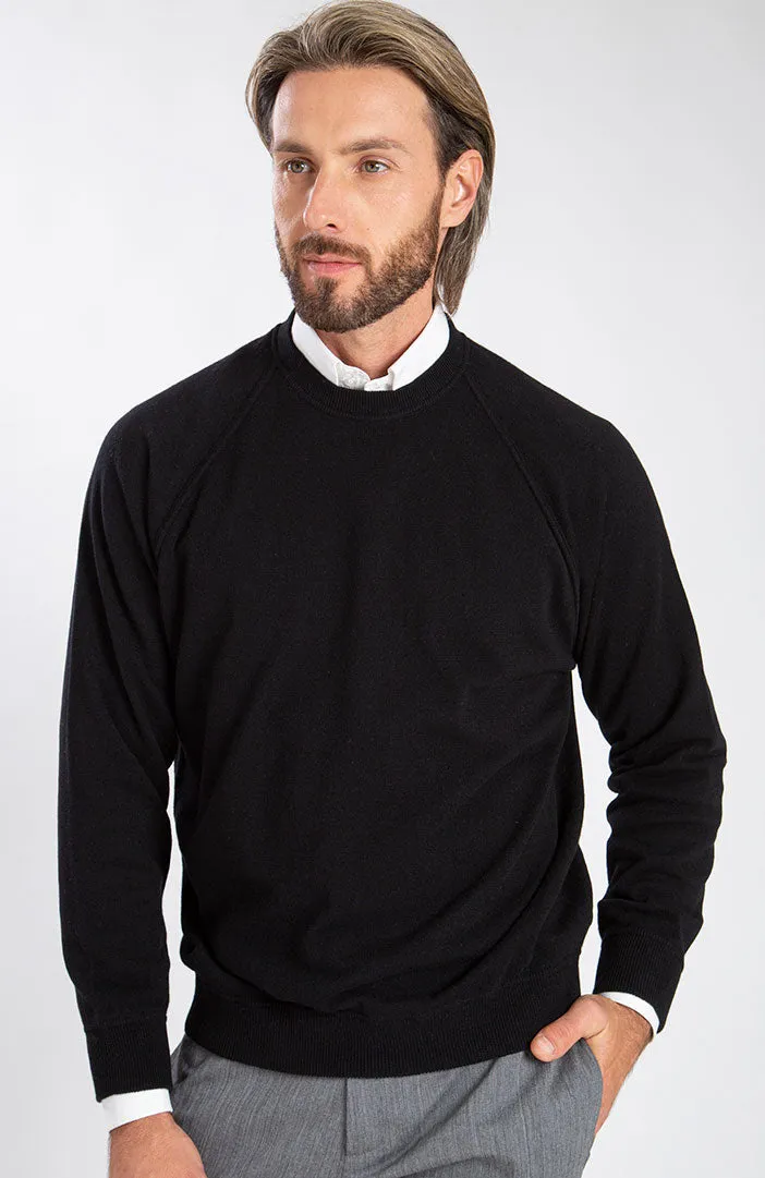 Felpa girocollo in puro cashmere
