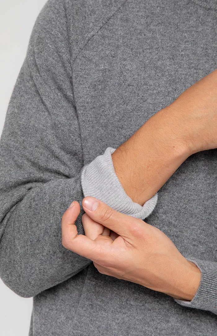 Felpa girocollo in puro cashmere