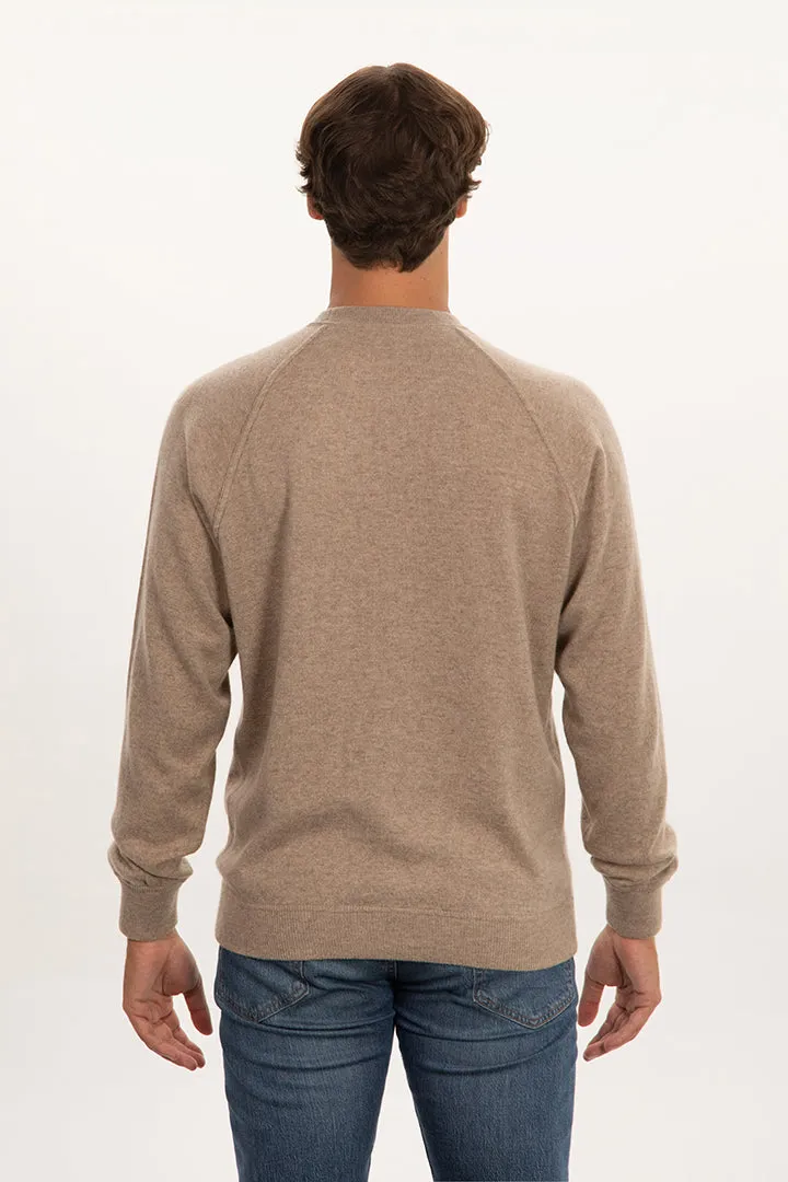 Felpa girocollo in puro cashmere