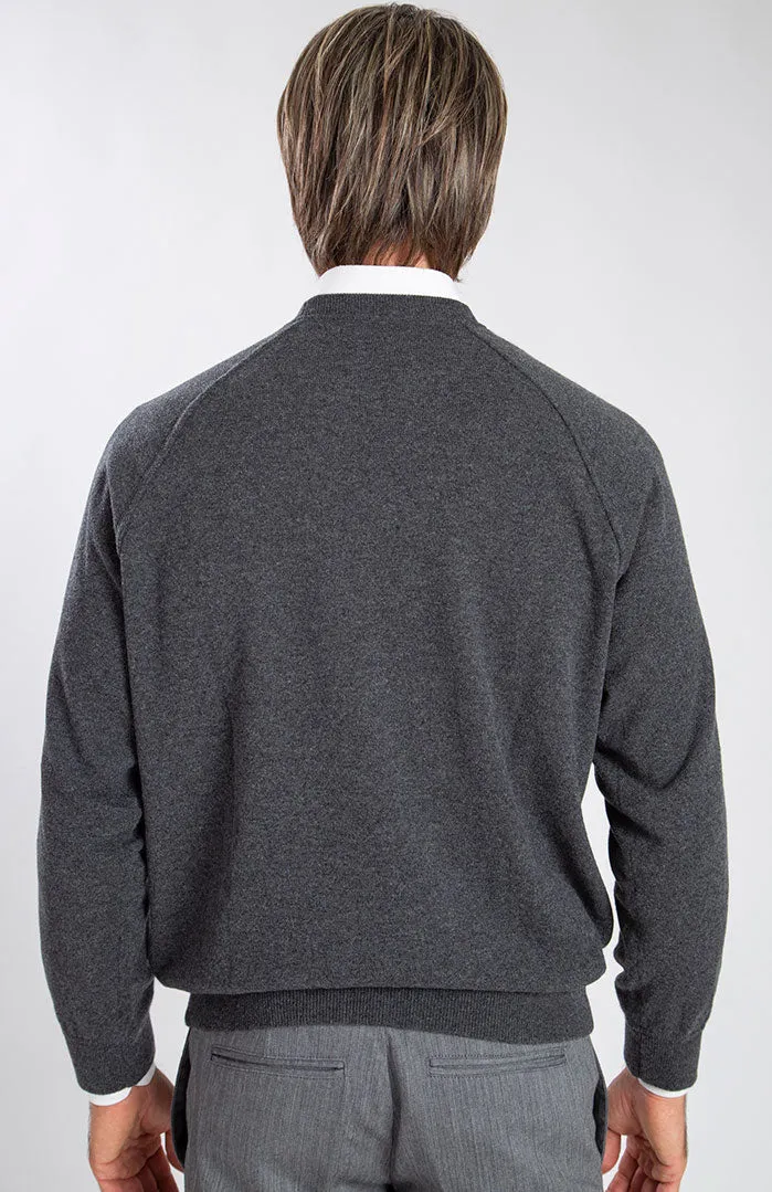 Felpa girocollo in puro cashmere