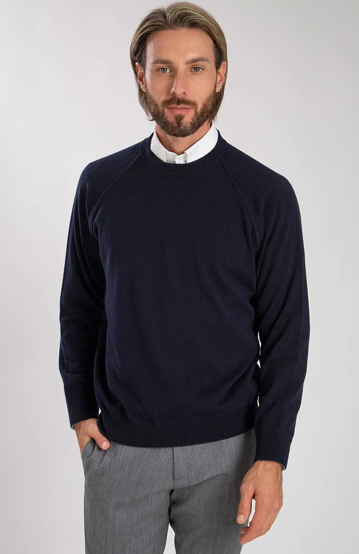Felpa girocollo in puro cashmere