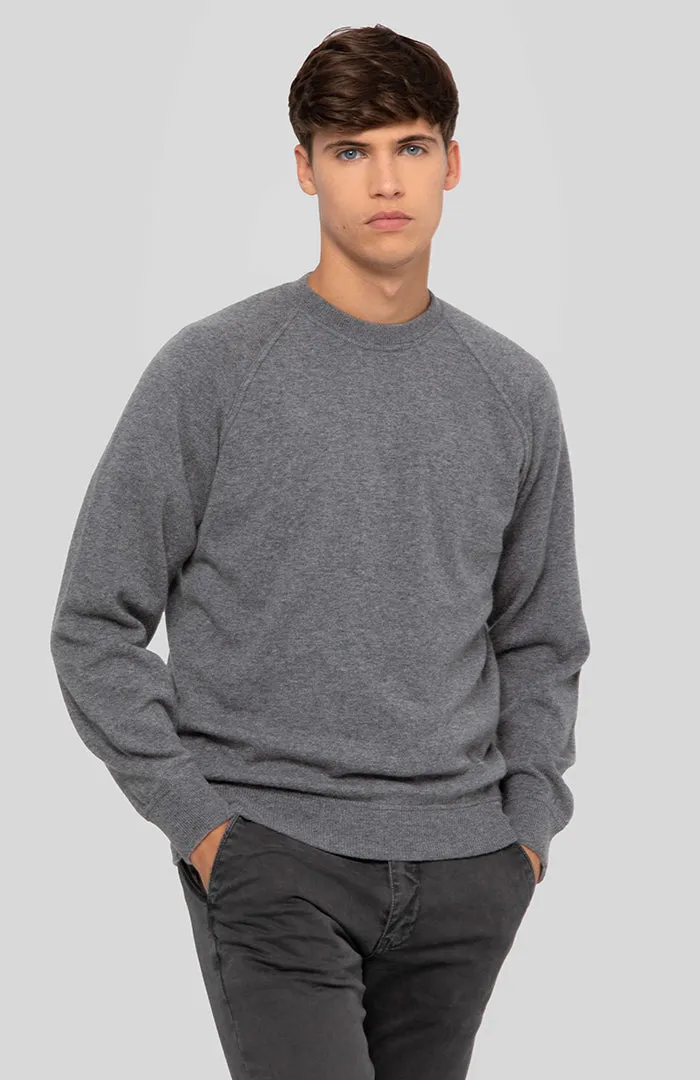 Felpa girocollo in puro cashmere