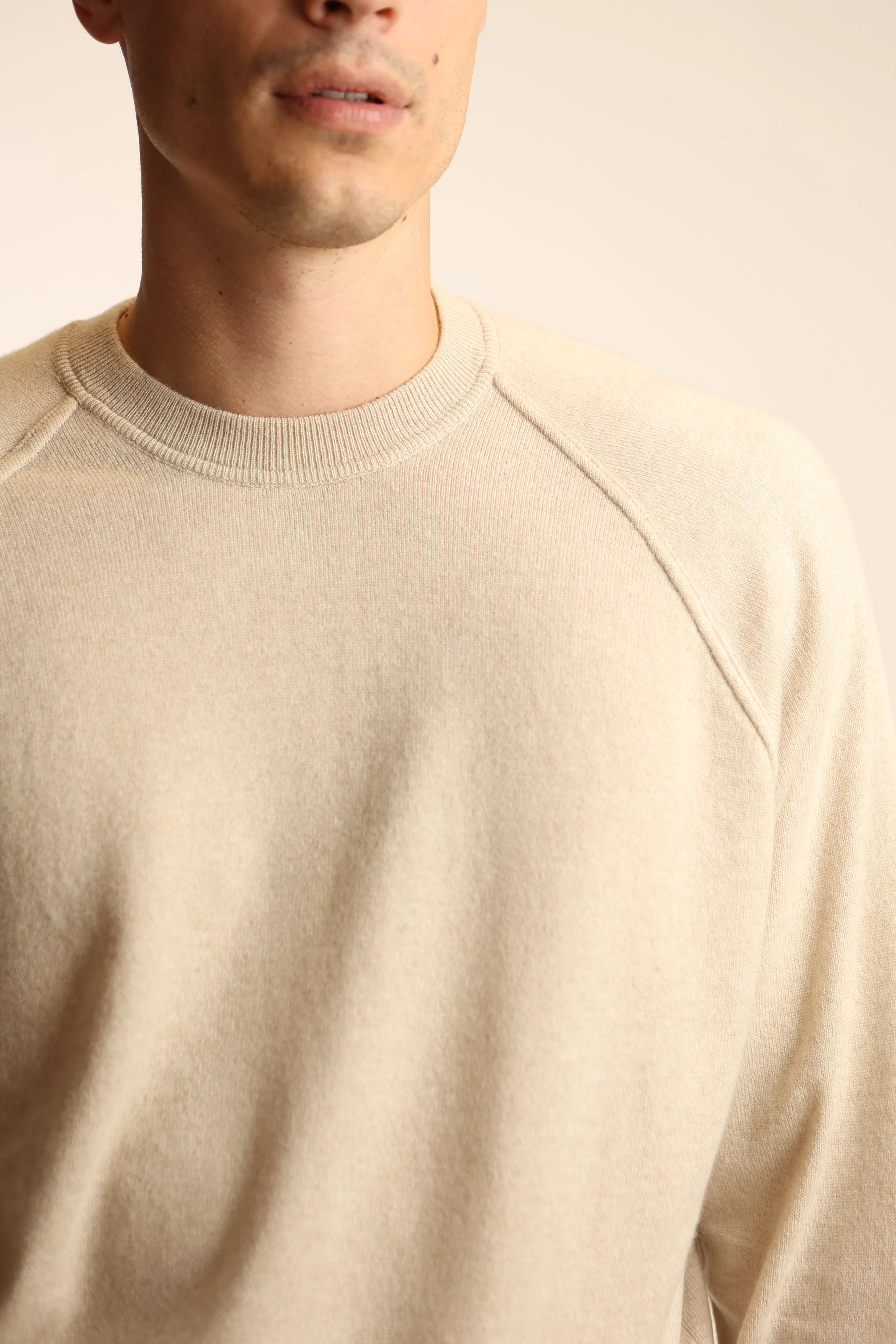 Felpa girocollo in puro cashmere