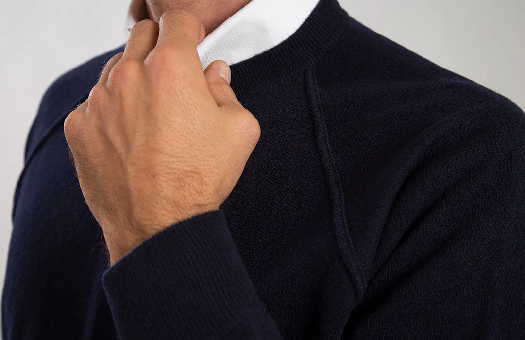 Felpa girocollo in puro cashmere