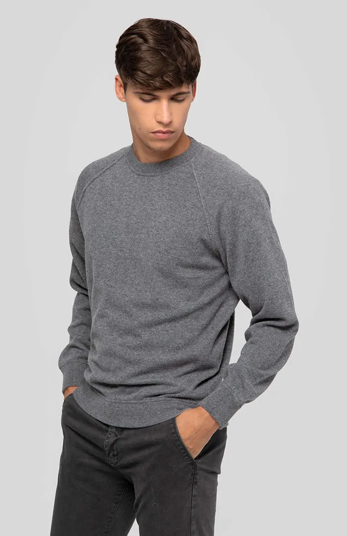 Felpa girocollo in puro cashmere