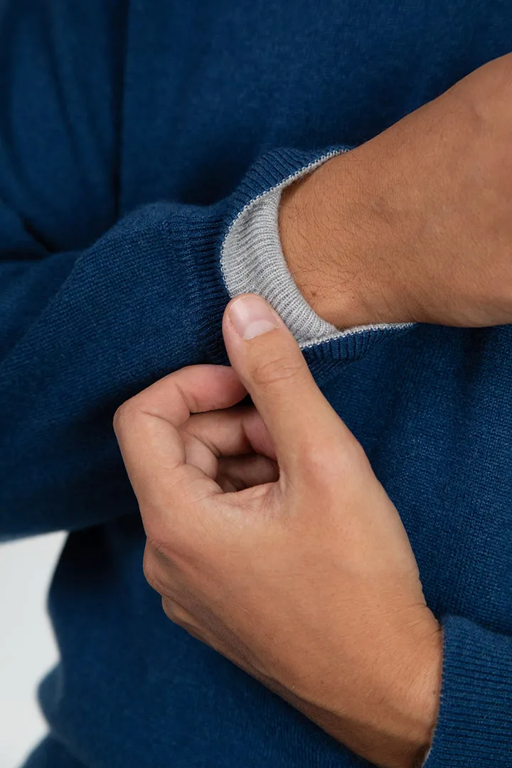 Felpa girocollo in puro cashmere