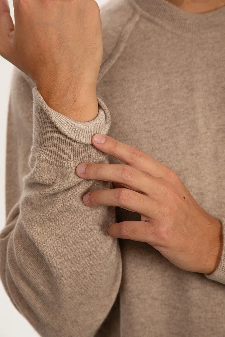 Felpa girocollo in puro cashmere