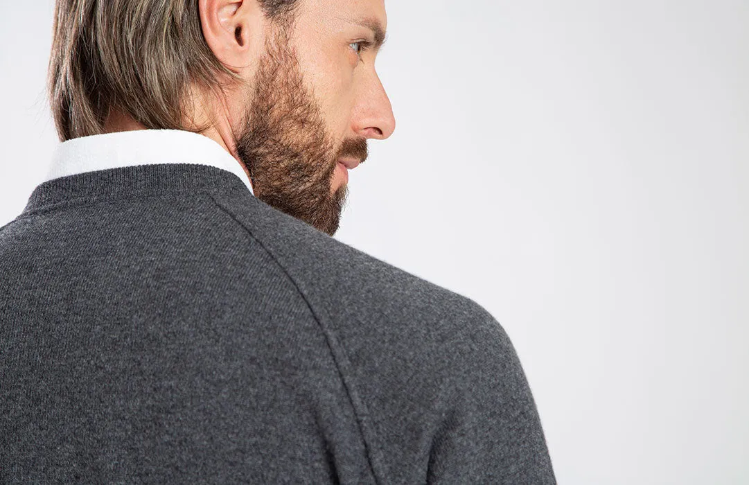 Felpa girocollo in puro cashmere