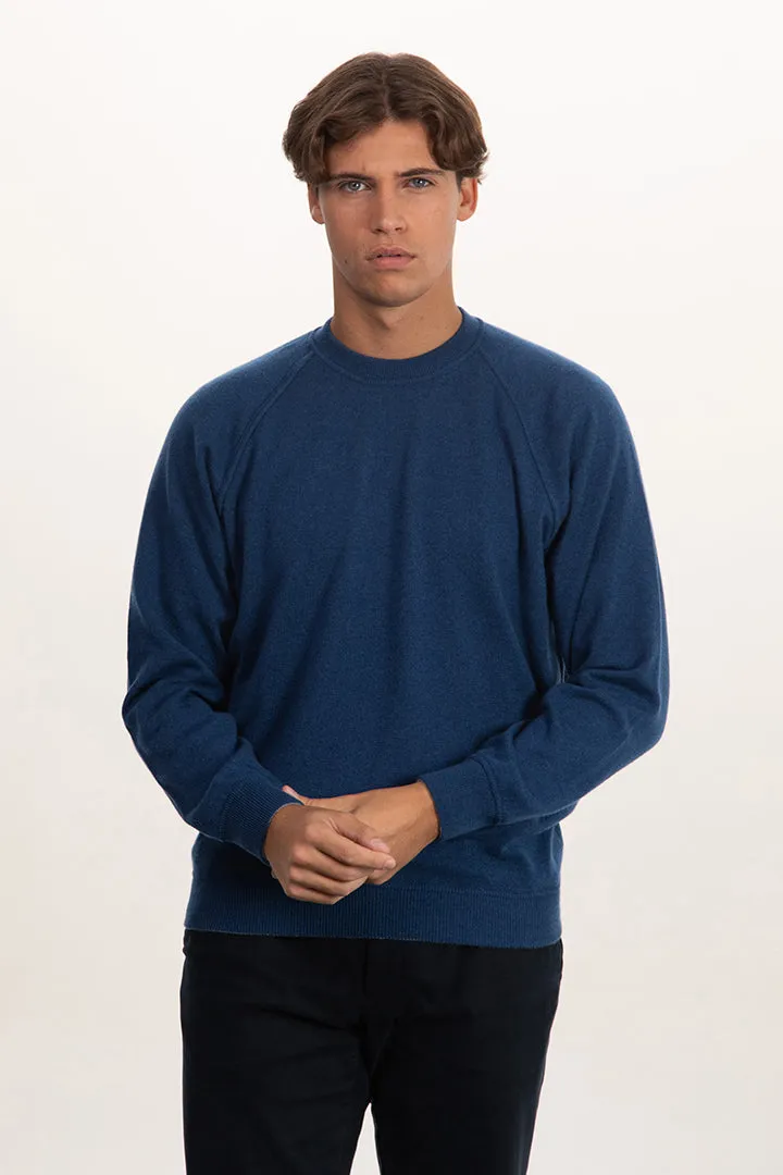 Felpa girocollo in puro cashmere