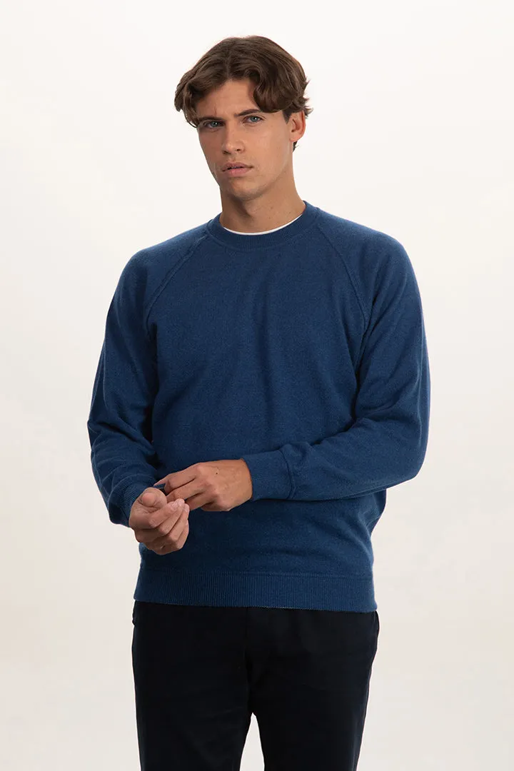 Felpa girocollo in puro cashmere