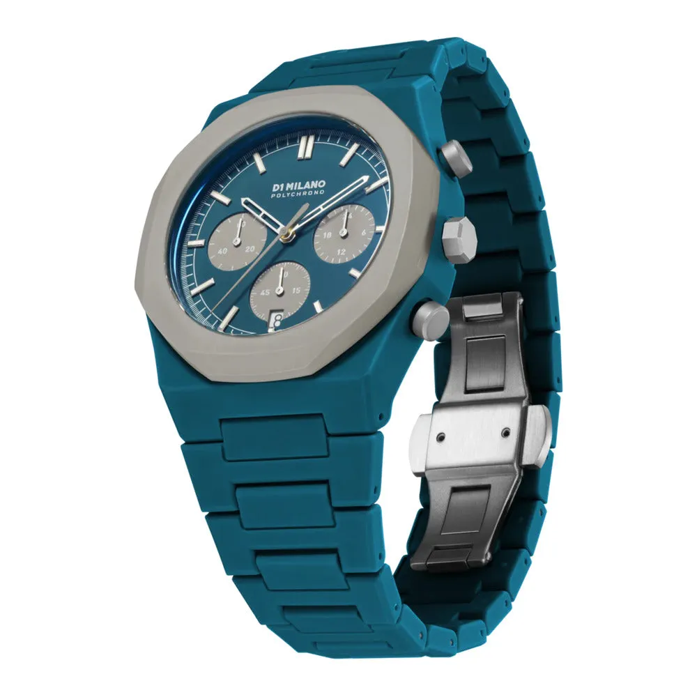 Men Polychrono Green 41mm Watch