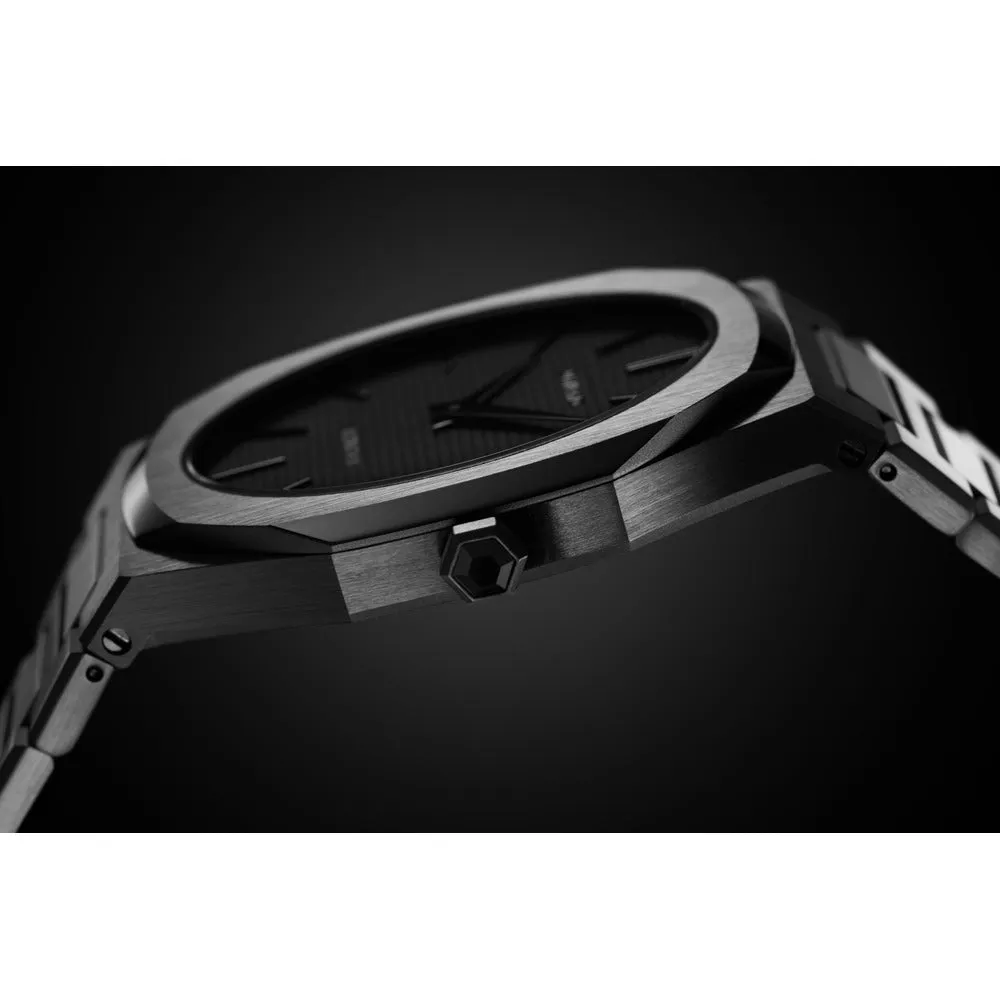 Men Ultra Thin Black 40mm Watch