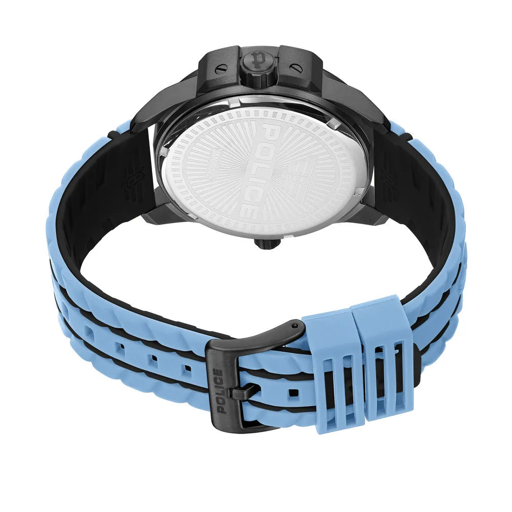 Men Underlined Blue-Black 46mm Watch