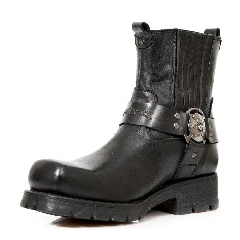 New Rock Harness Boot Natural Leather Blake Construction-M.7605-S1